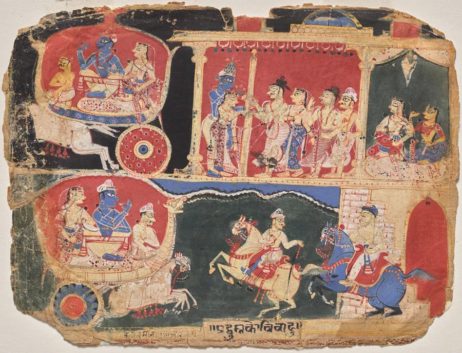The Marriage of Pradyumna and Rukmavati, page from a Bhagavata Purana