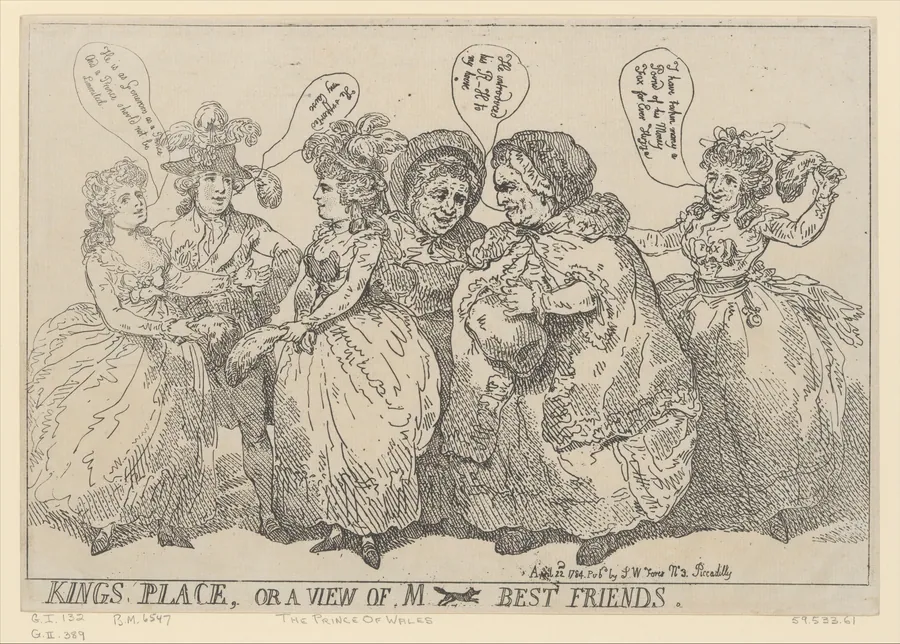 Kings Place, or a View of M [Fox's] Best Friends by Thomas Rowlandson