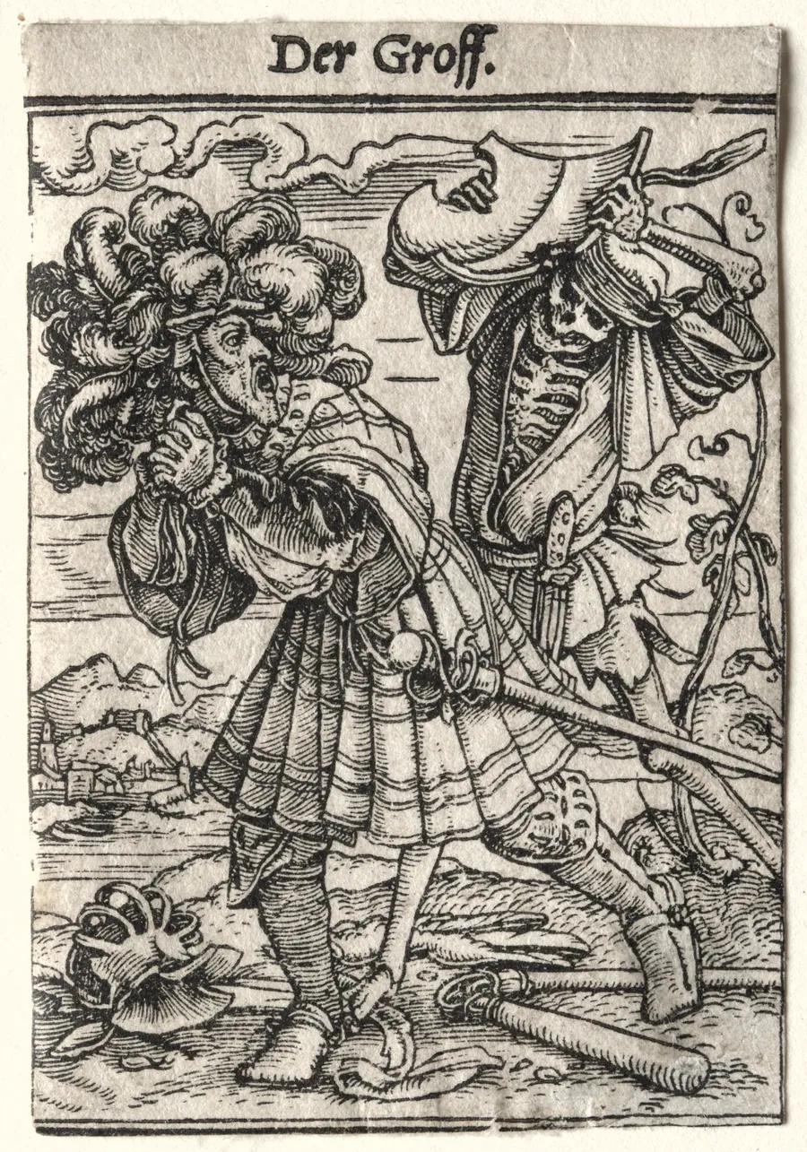 Dance of Death:  The Count by Hans Holbein the Younger