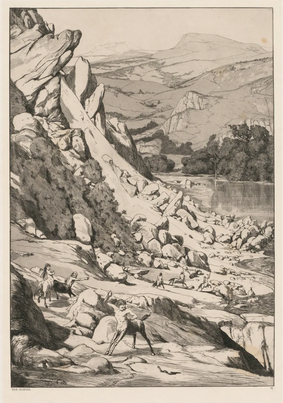 Landslide (Opus IV, 6) by Max Klinger