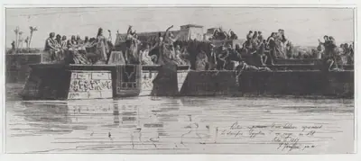 Partie supérieure d’un tableau représentant le sacrifice Egyptien d’une vierge au Nil [The Upper Part of a Painting Representing the Egyptian Sacrifice of a Virgin to the Nile]