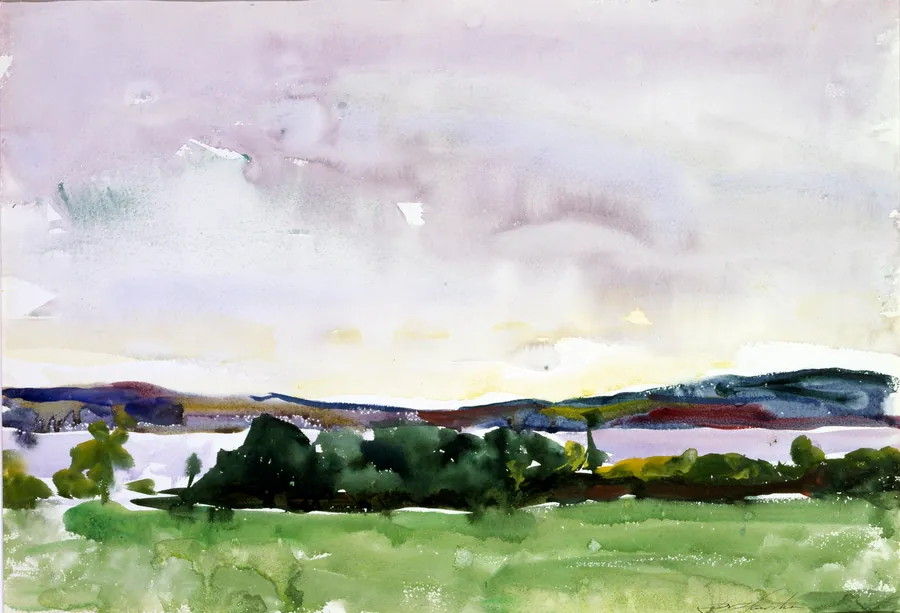 New Hampshire Lake--Raymond by Charles W. Hawthorne, born Lodi, IL 1872-died Baltimore, MD 1930