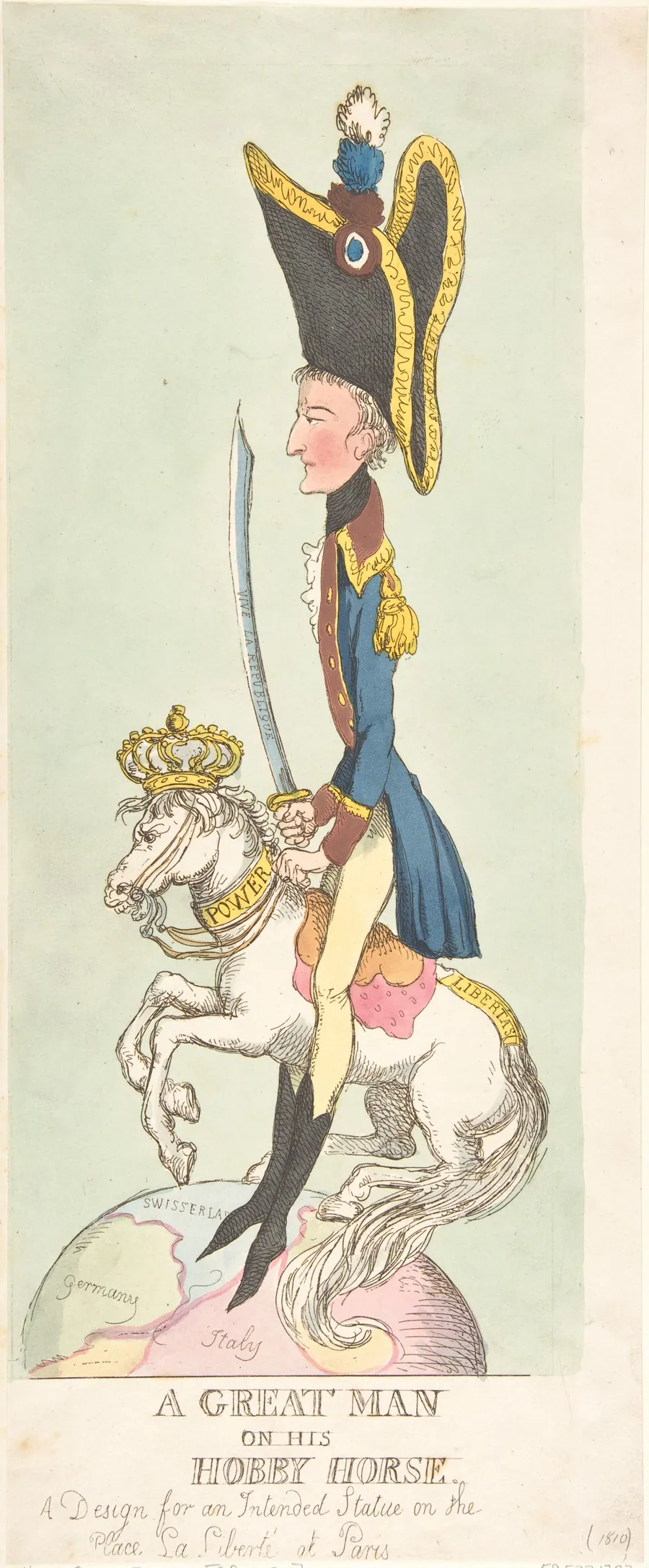 A Great Man on His Hobby Horse by Thomas Rowlandson