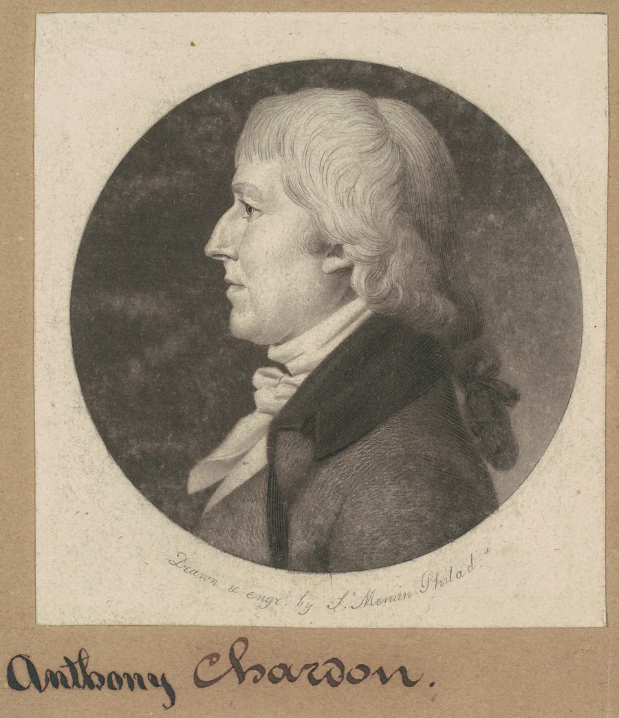 Anthony Chardon by Charles B. J. Févret de Saint-Mémin