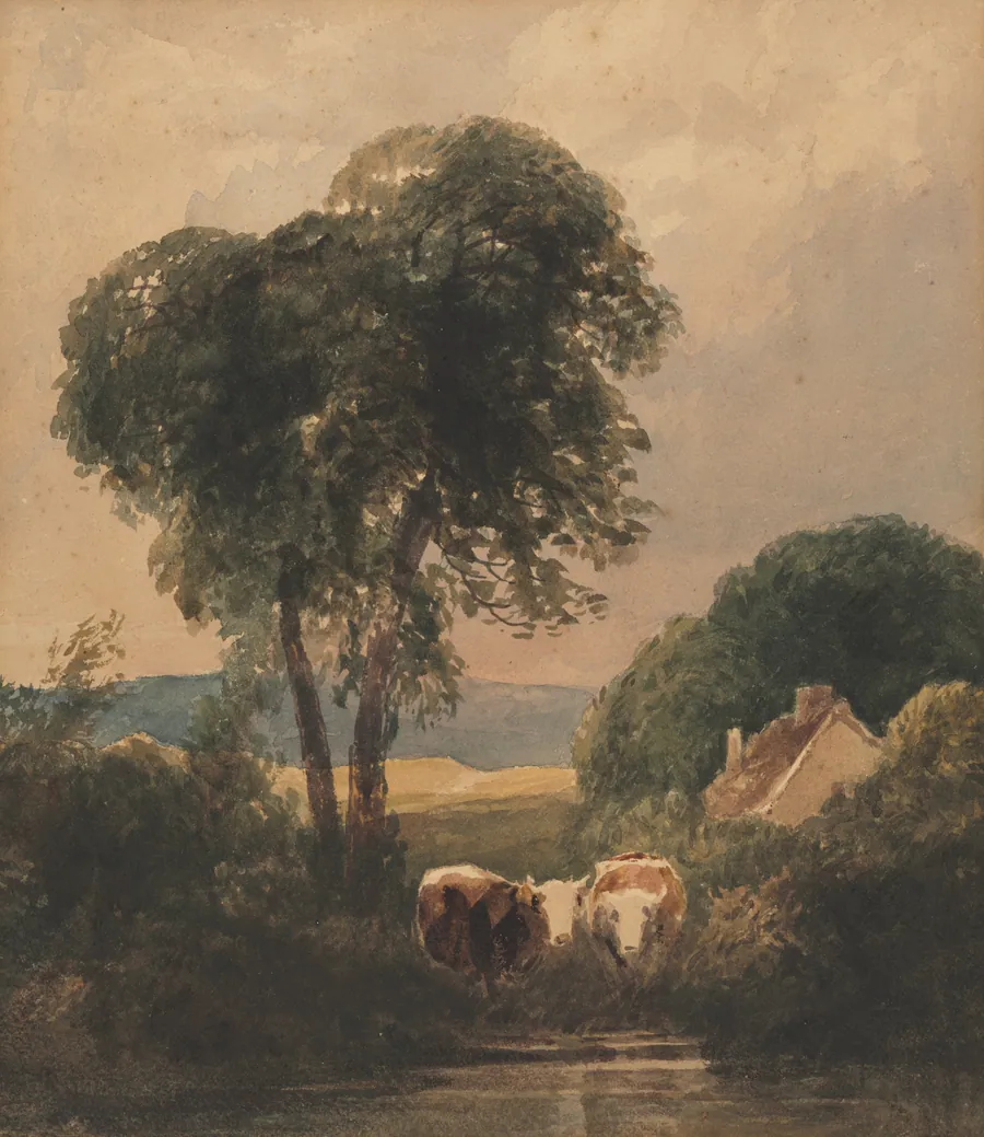 Welsh Landscape with Cattle by Peter De Wint