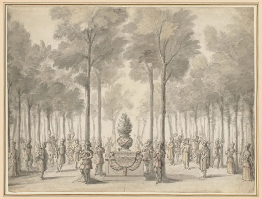 Design for the Divertissement from "La Pastorale" (First Entrée of the opera-ballet "Les Muses" by Danchet and Campra") by Jean I Bérain
