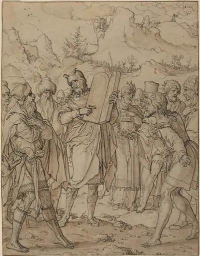 Moses Delivering God's Commandments to the Israelites