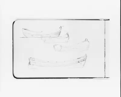 Four Rowboat Sketches (from Sketchbook)
