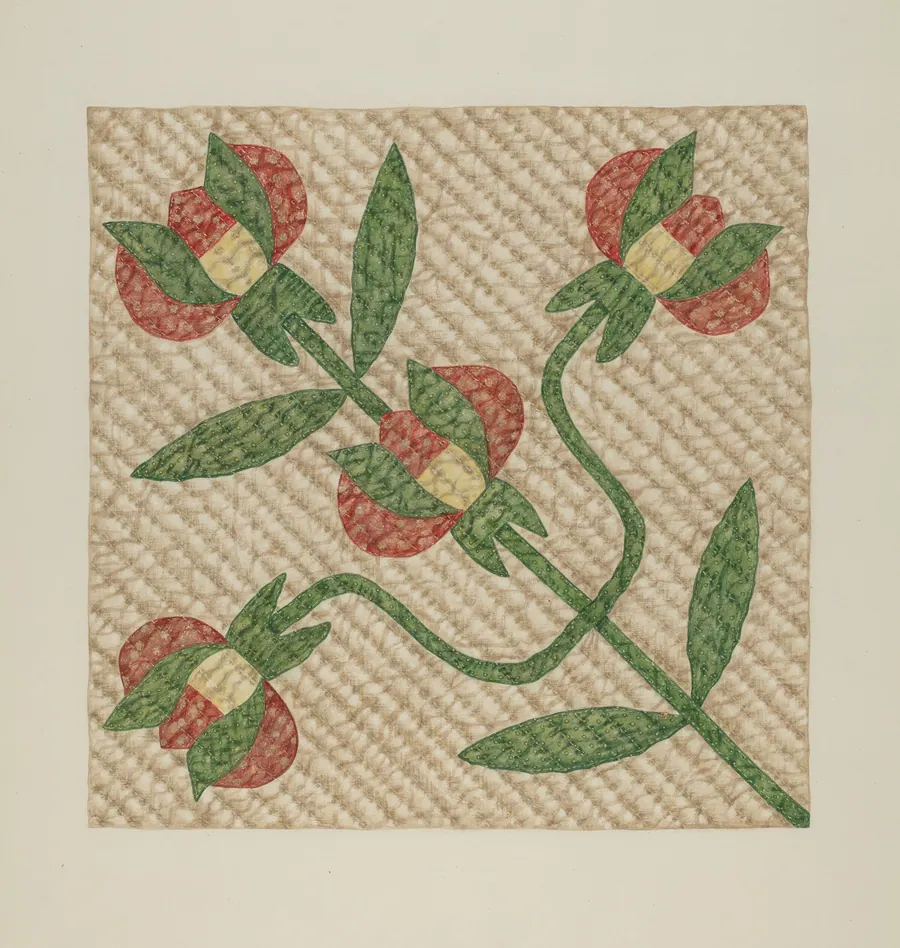 Tulip Pattern Quilt by Fred Hassebrock