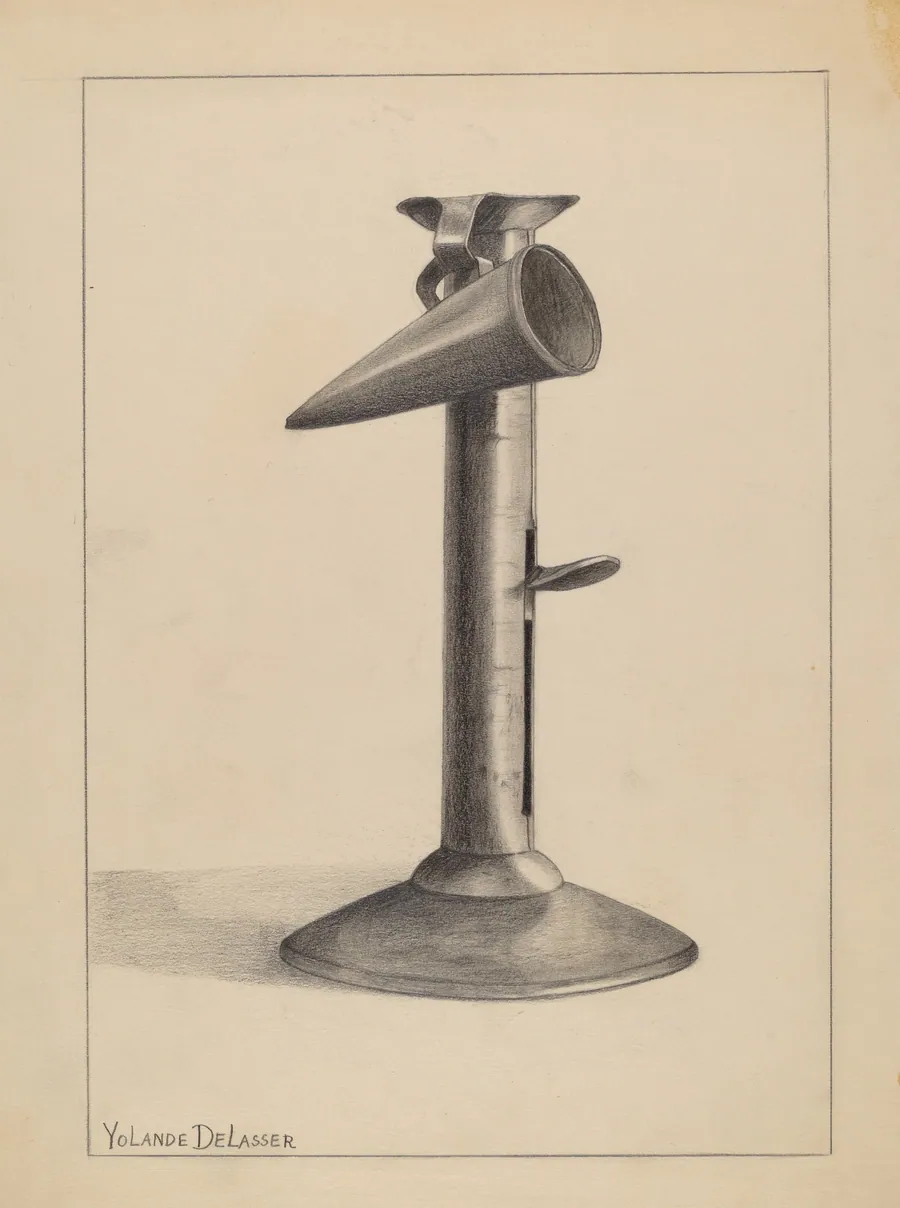 Candlestick and Snuffer by Yolande Delasser