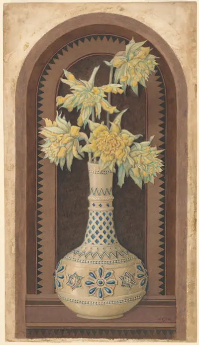 Narcissus in a Blue and White Vase