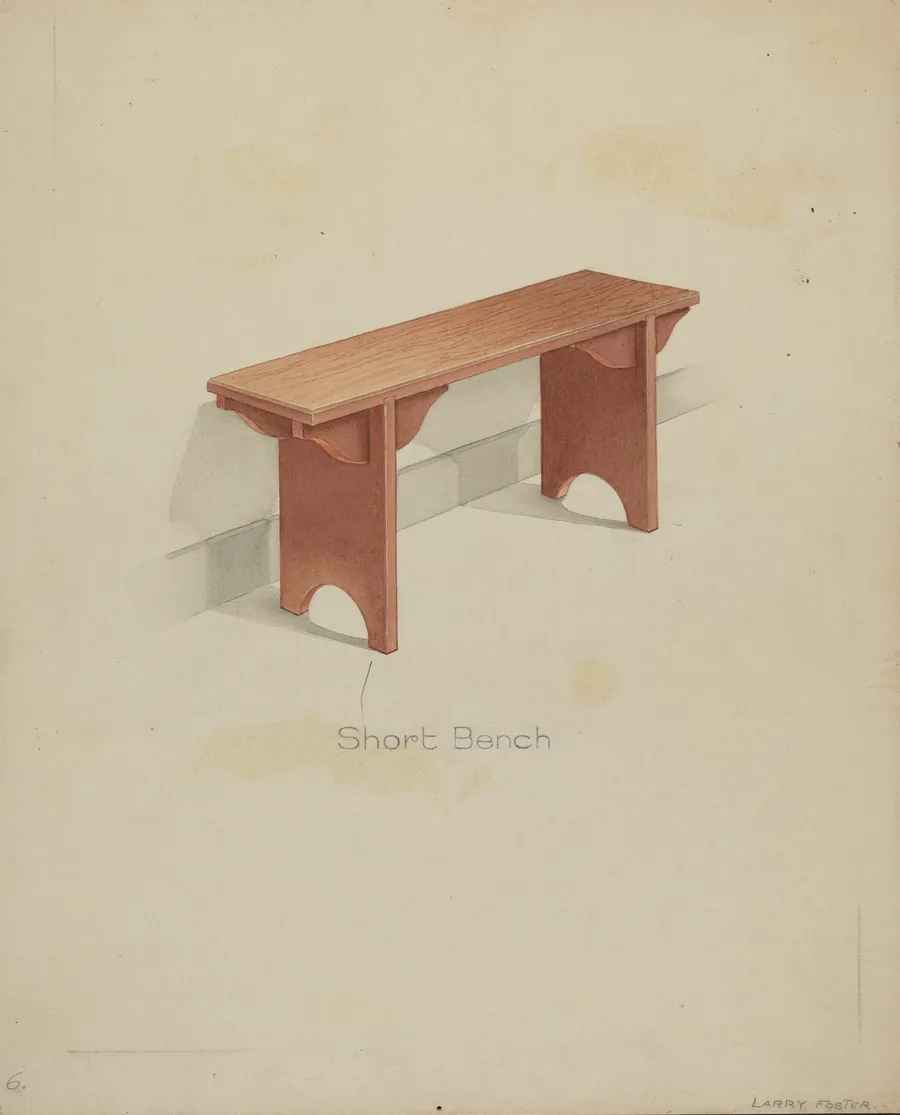 Shaker Short Bench by Lawrence Foster