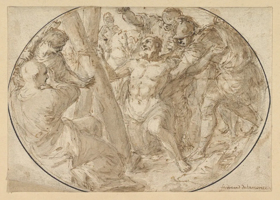 Martyrdom of St. Andrew by Ferdinand Pierre Joseph Ignace Delamonce