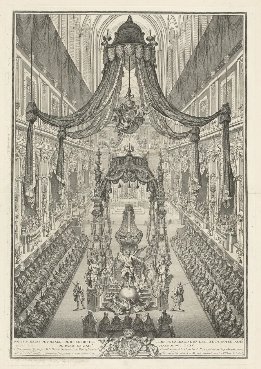 Pompe funèbre de Polixène de Hesse-Rhinfels by Charles-Nicolas Cochin I