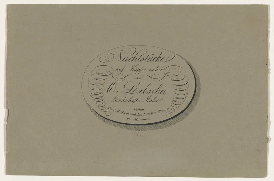 Title Page to Vier Nachtstücke by Carl August Lebschée