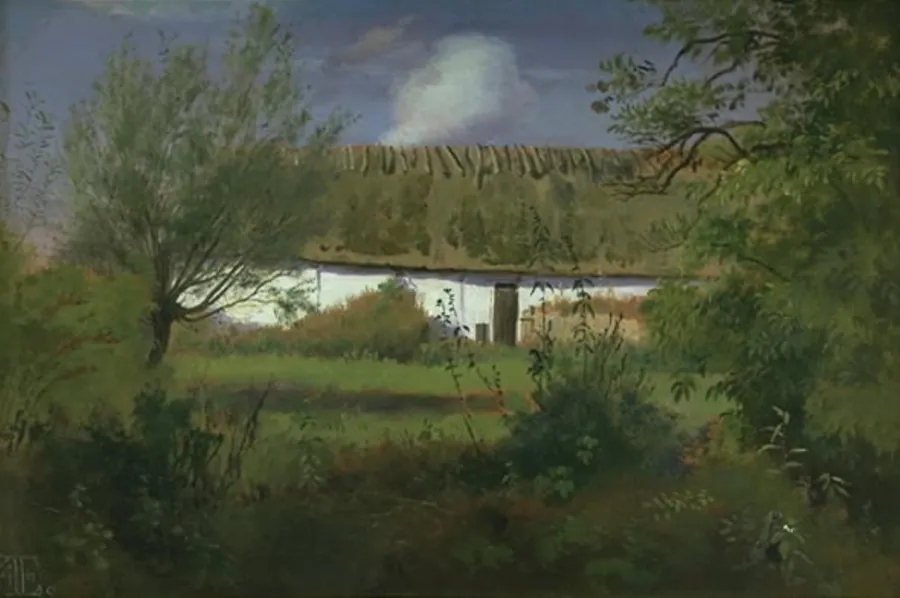 Solbelyst gårdlænge by Johan Thomas Lundbye