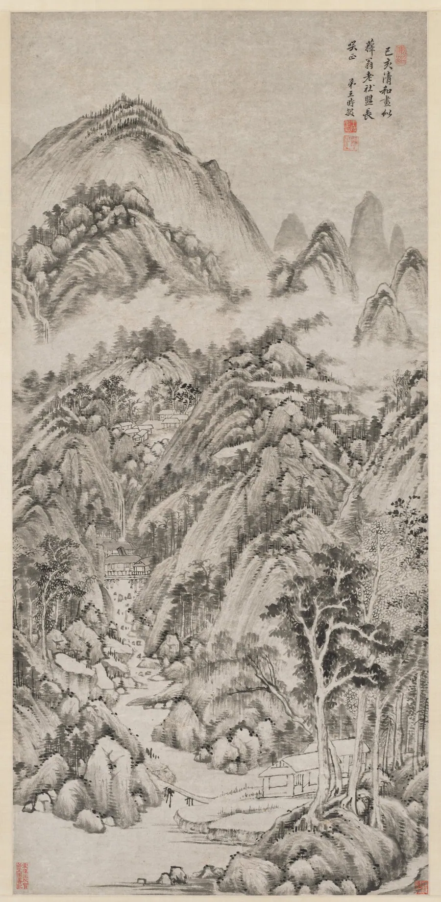 Mountain Village Embraced by the Summer by Wang Shimin