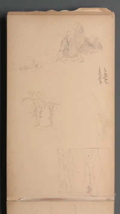 Sketchbook, page 09: Mountians and Rocks