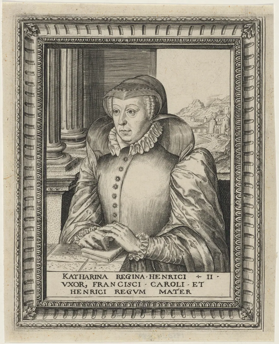 Catherine de Medici, Wife of Henry II of France by Johan Wierix