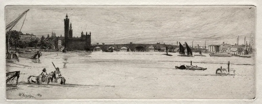Old Westminster Bridge by James McNeill Whistler