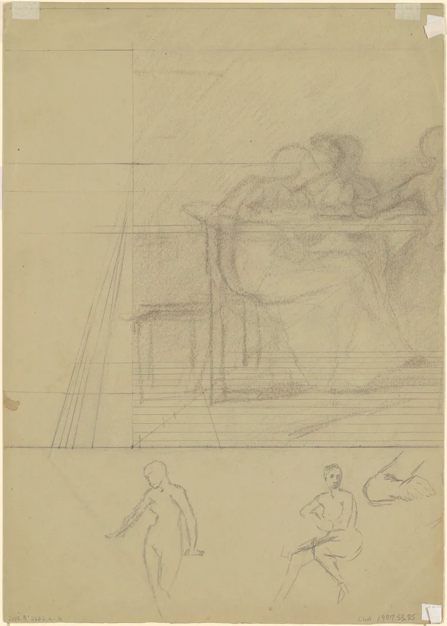 Studies of Figures [verso] by Enoch Wood Perry, Jr.