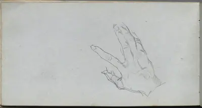 Sketchbook, page 68: Study of a Hand