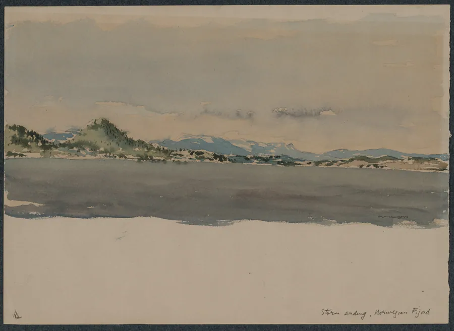 Storm Ending, Norwegian Fijord by Muirhead Bone
