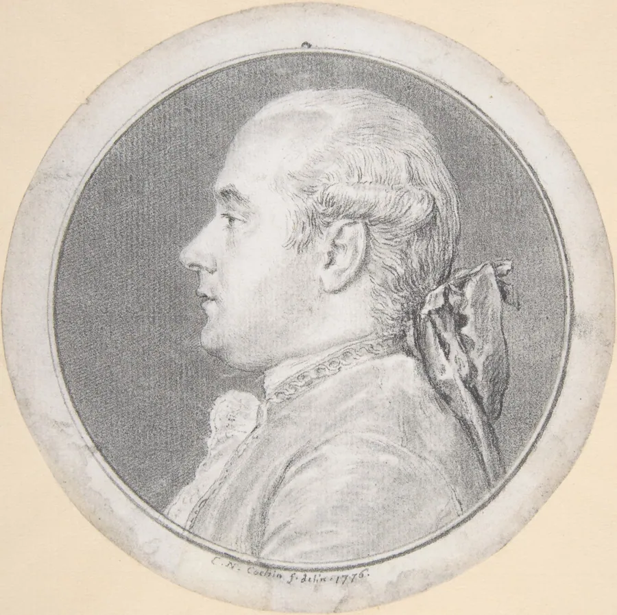 Bust of a Man, in Profile to Left by Charles Nicolas Cochin II