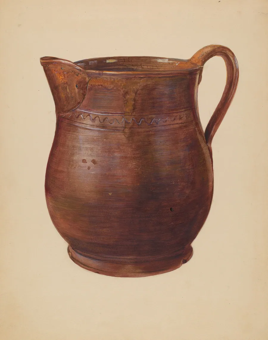 Earthenware Pitcher by Mina Lowry