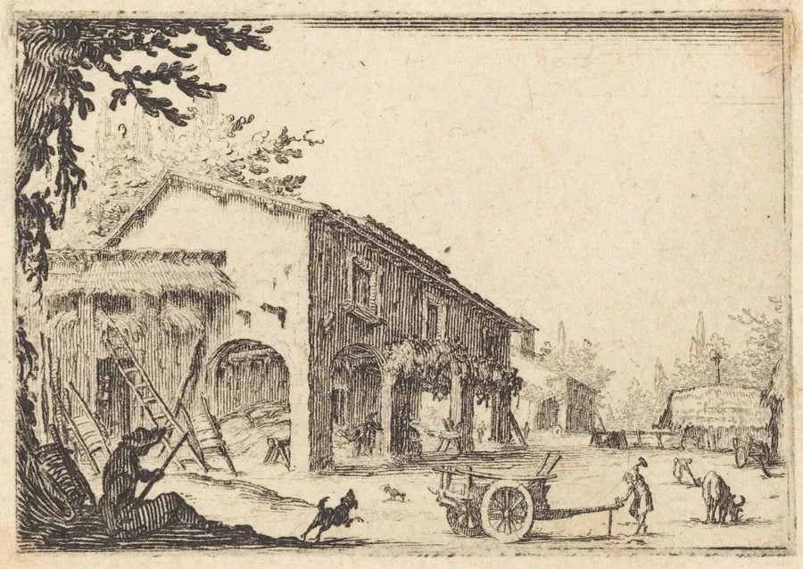 Courtyard of a Farm by Jacques Callot