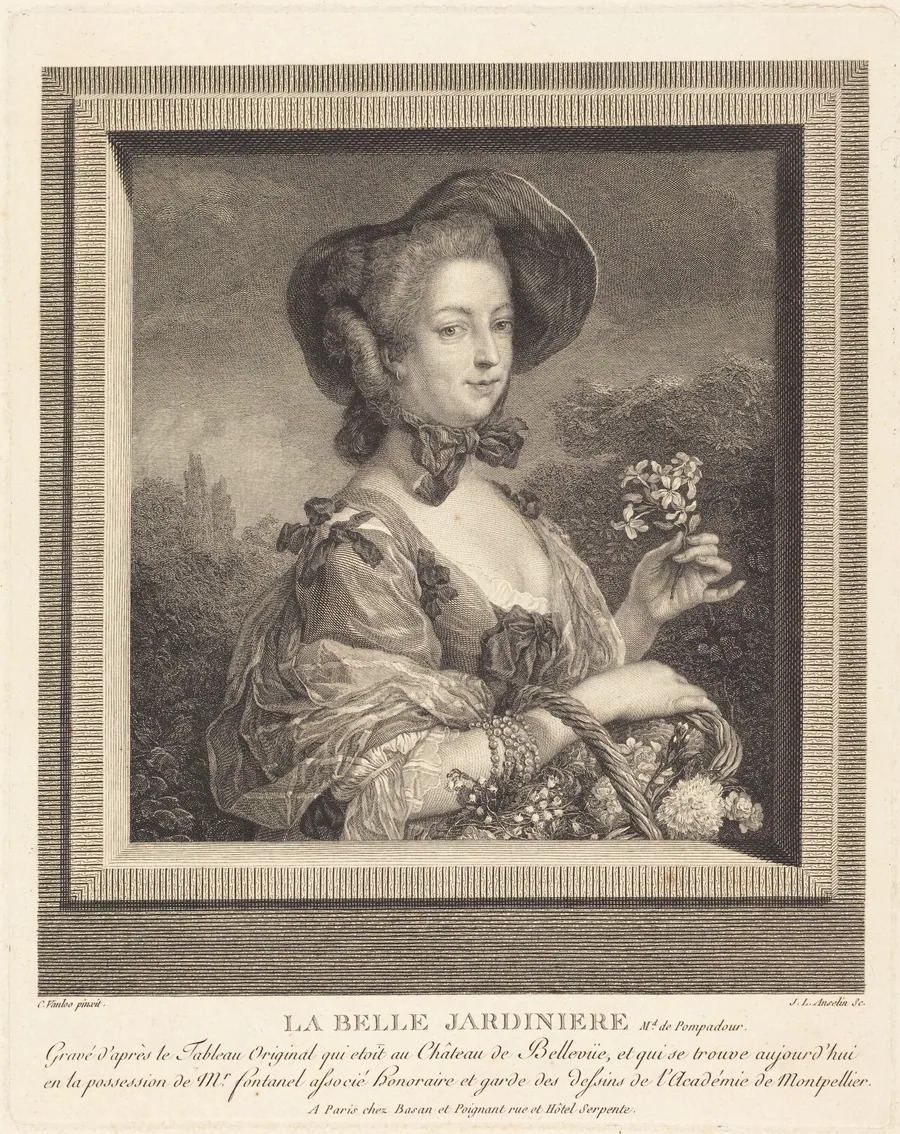 La Belle Jardinière - Madame de Pompadour by Jean-Louis Anselin