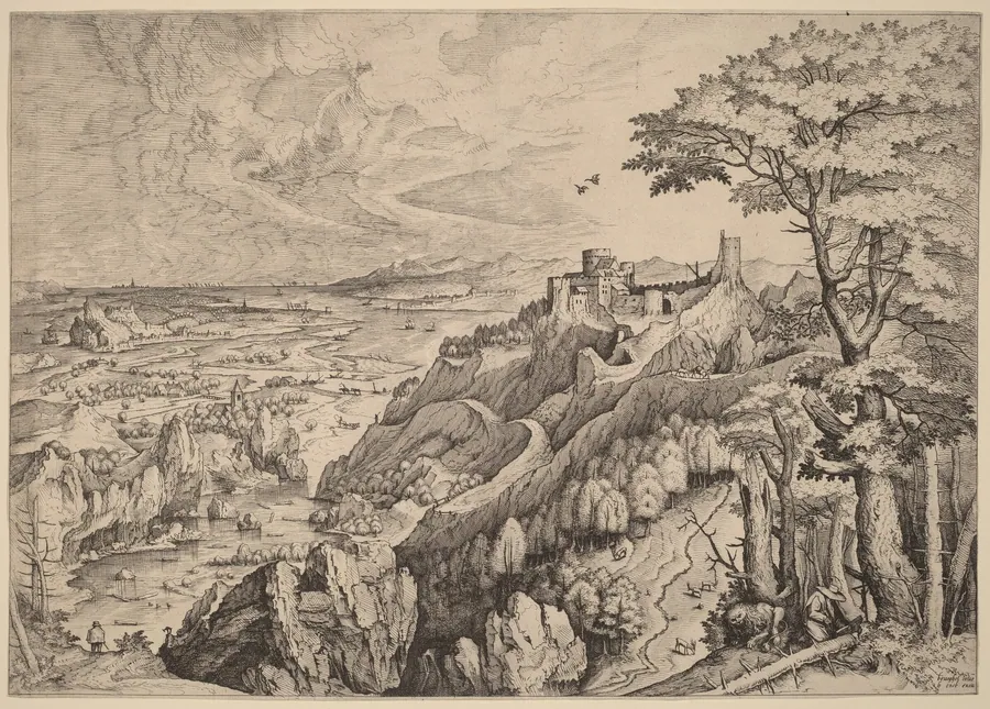S. Hieronymus in Deserto (Saint Jerome in the Desert) by Lucas van Doetechum