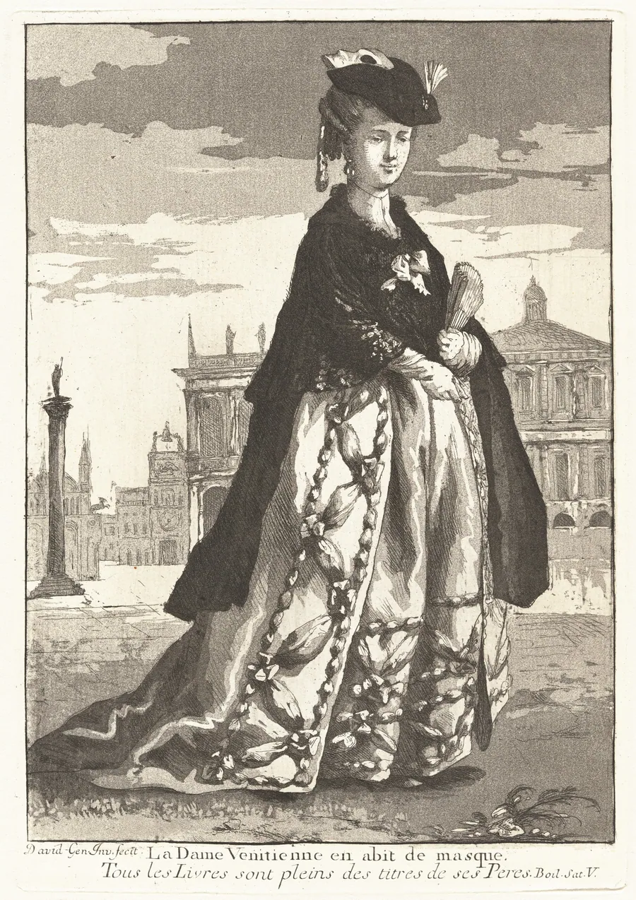 La Dame Venitienne en abit de masque (Venetian Woman in Carnival Dress) by Giovanni David