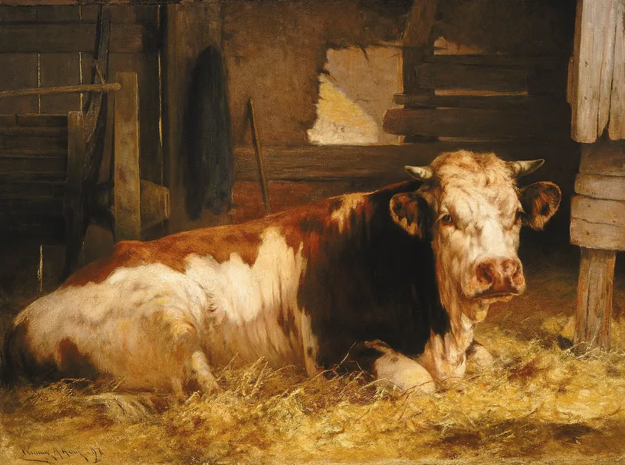 Monarch of the Farm by William H. Howe, born Ravenna, OH 1846-died Bronxville, NY 1929