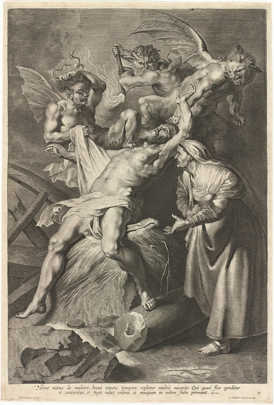 Job Tormented by Demons and Abused by His Wife by Lucas Emil Vorsterman