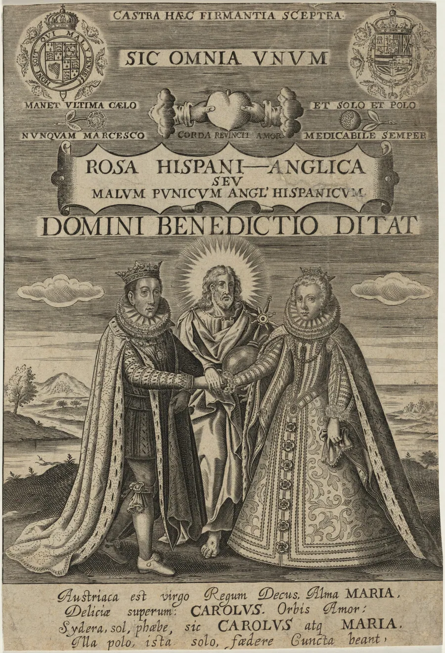 Charles I with the Infanta of Spain by Unknown 19th Century