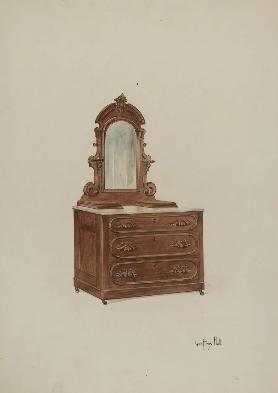 Dresser with Marble Top by Geoffrey Holt