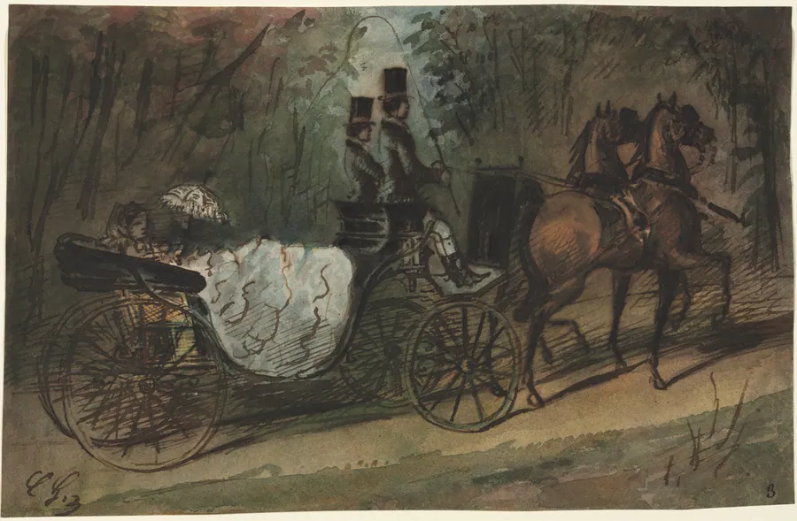 Carriage in the Bois de Boulogne by Constantin Guys