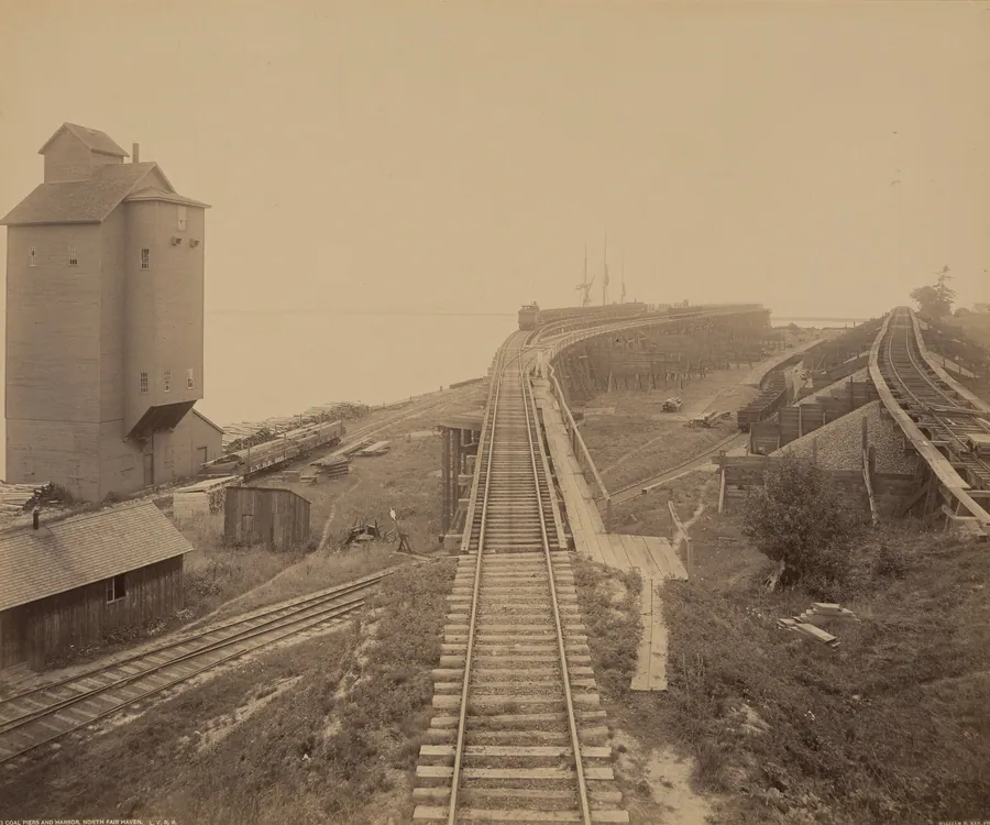 Coal Piers and Harbor, North Fair Haven by William H. Rau
