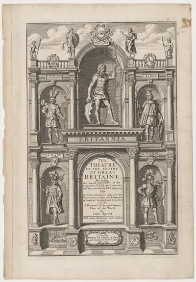 Title Page to "The Theatre of the Empire of Great Britaine" by John Speed