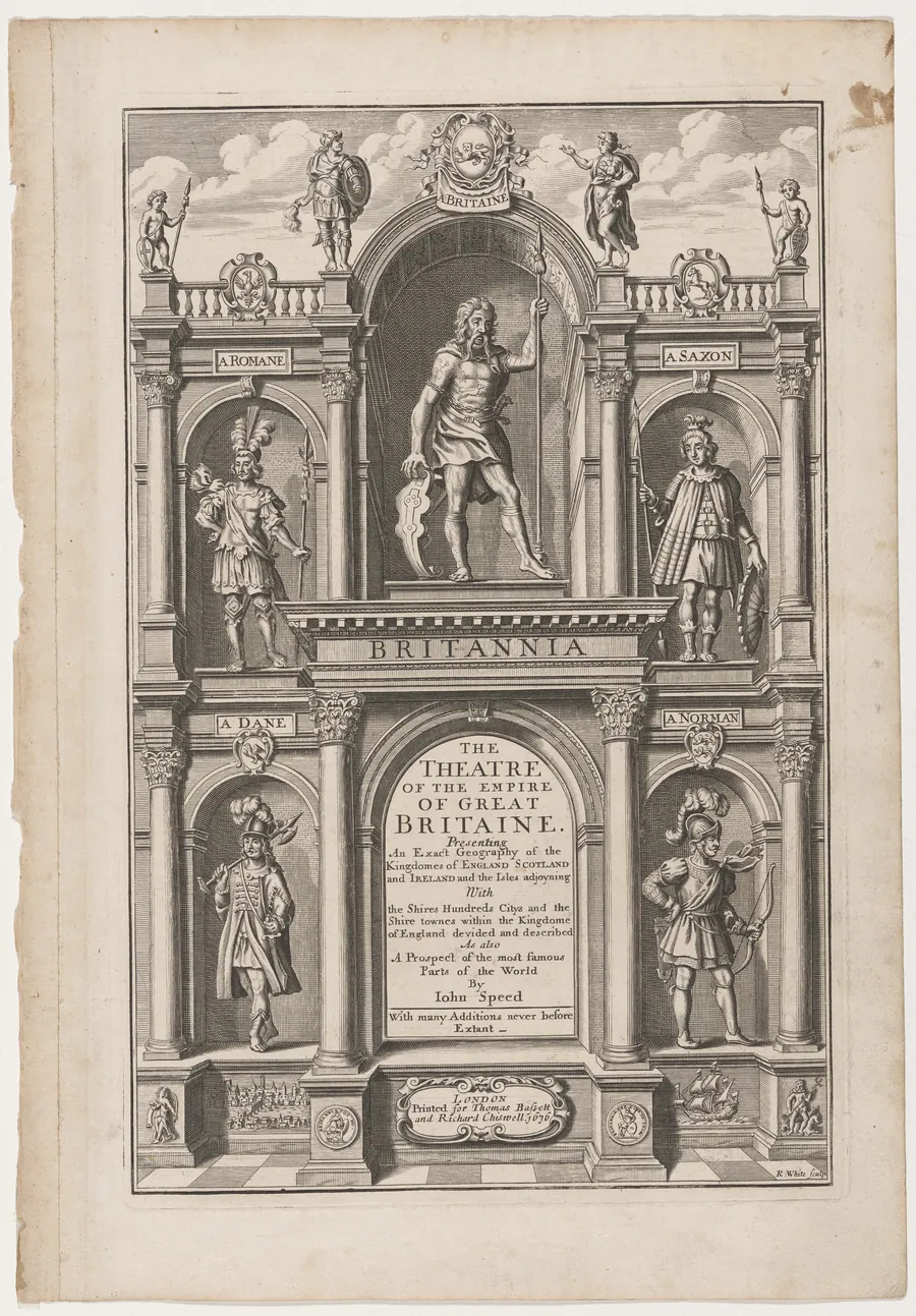 Title Page to "The Theatre of the Empire of Great Britaine" by John Speed by Robert White