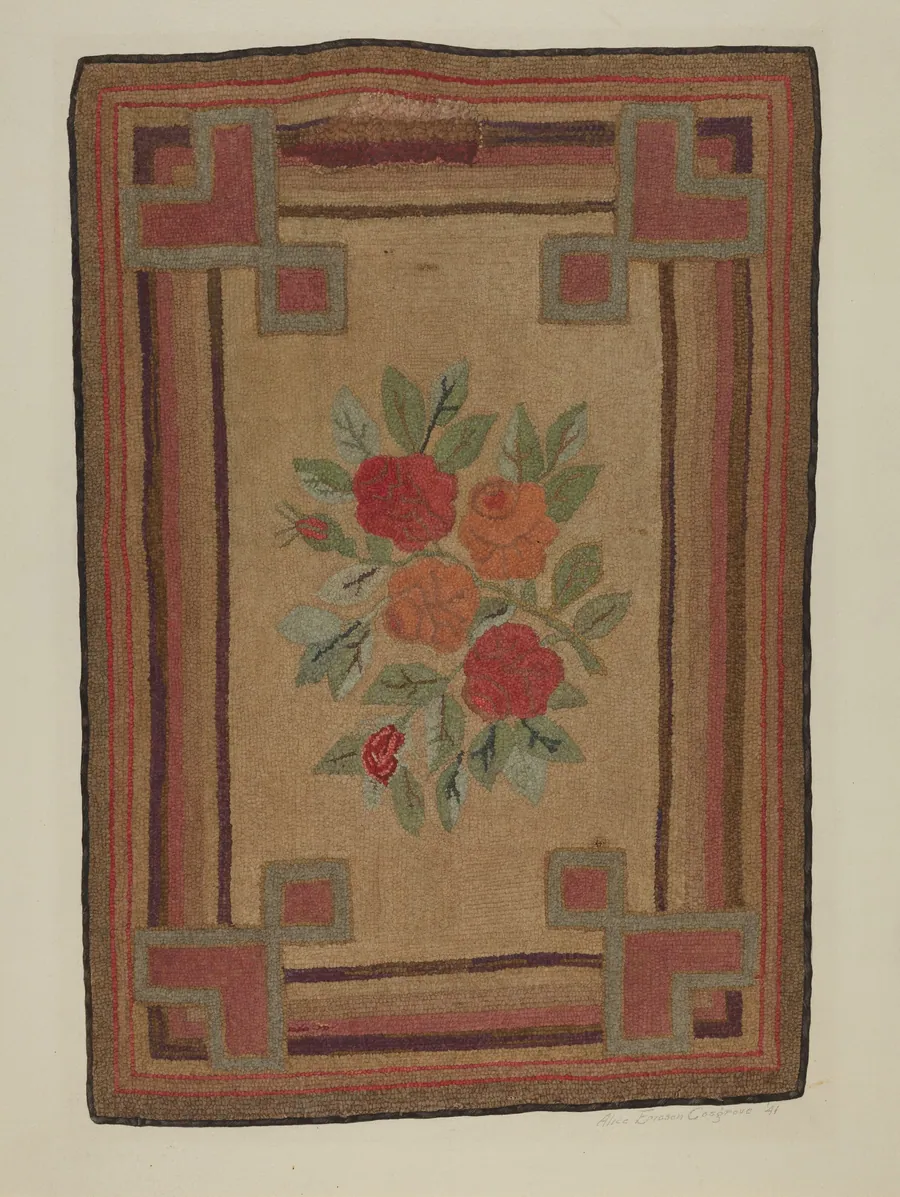 Hooked Rug by Alice Cosgrove