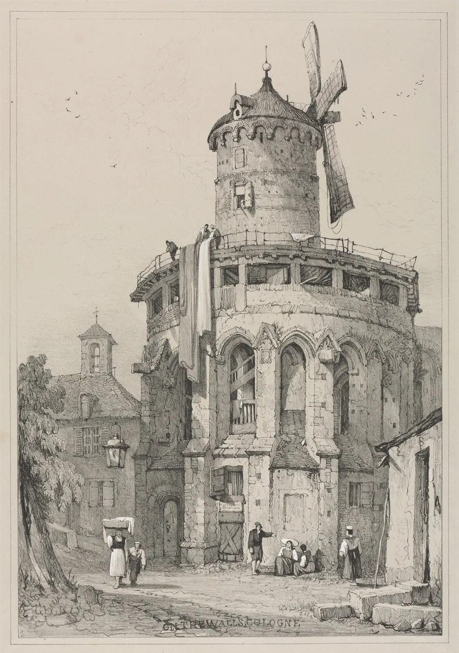 Facsimiles of Sketches Made in Flanders and Germany: On the Walls, Cologne by Samuel Prout