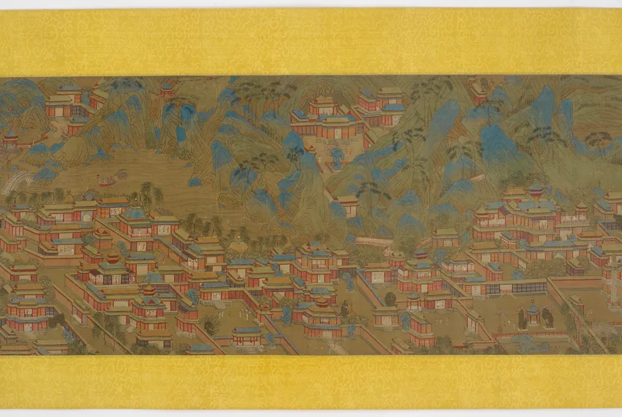 Imperial palaces by Formerly attributed to Zhao Boju (ca. 1120s-ca.1162)