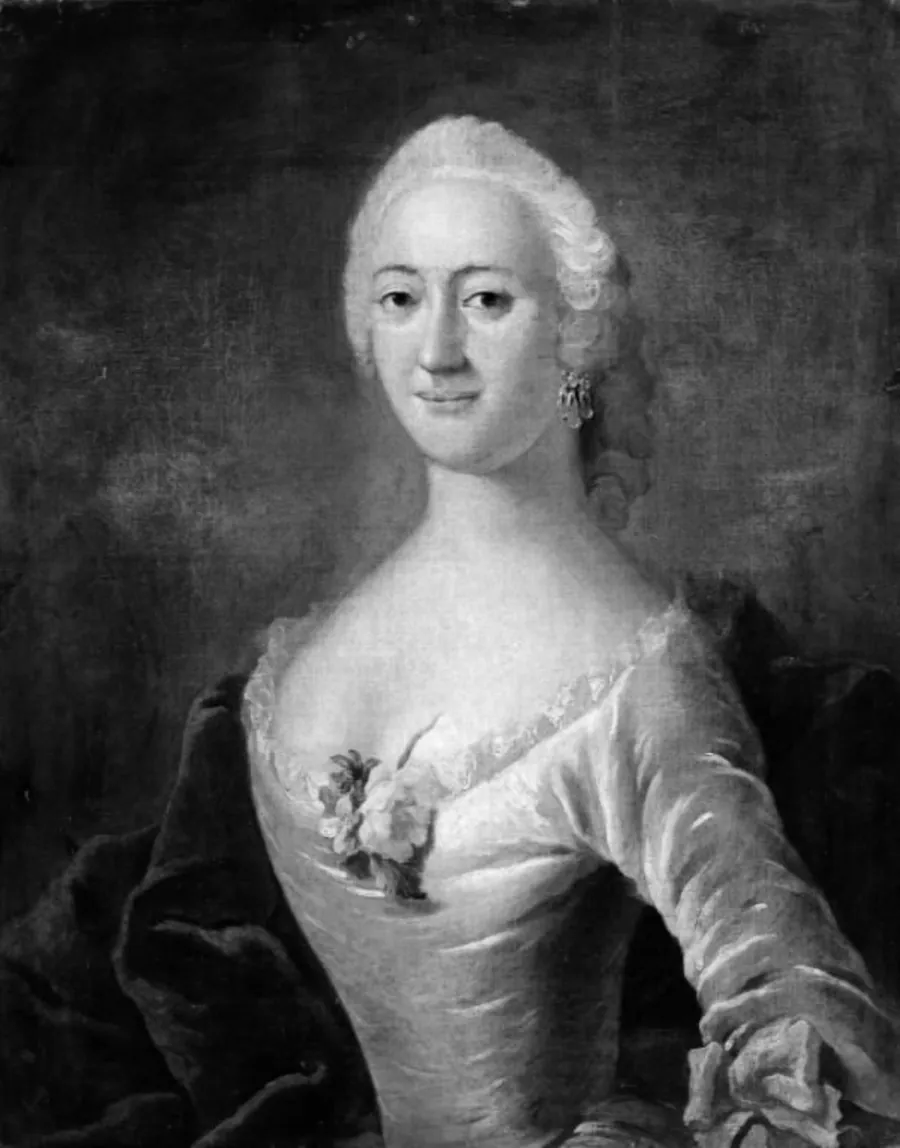 Portræt af brygger M. Christensens hustru by C.G. Pilo