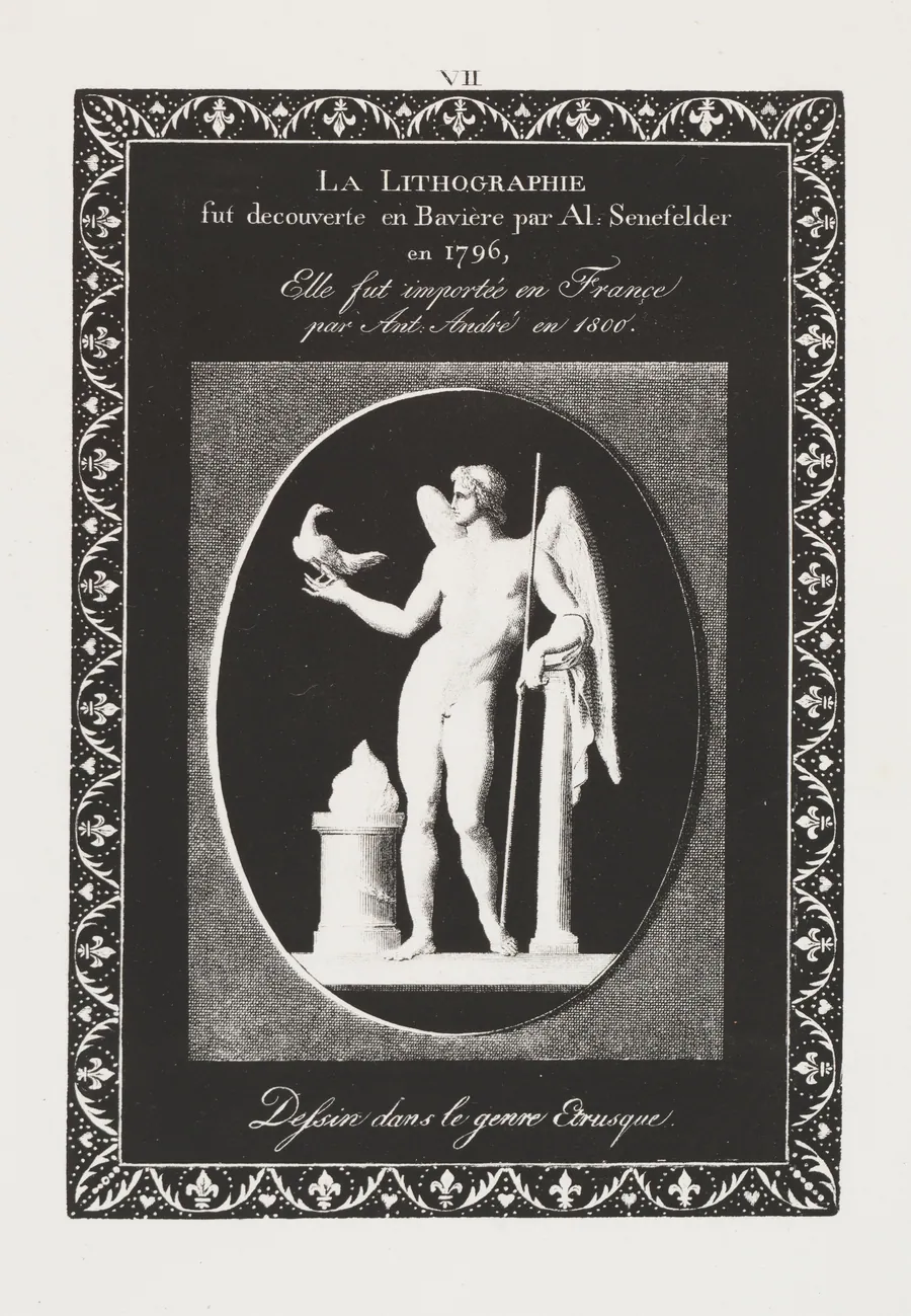 Art of the Lithograph: Dedication Sheet, Plate VII by Alois Senefelder