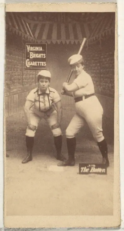 The Batter, from the Girl Baseball Players series (N48, Type 2) for Virginia Brights Cigarettes