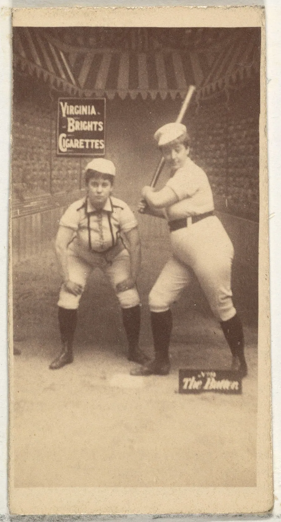 The Batter, from the Girl Baseball Players series (N48, Type 2) for Virginia Brights Cigarettes by Allen & Ginter