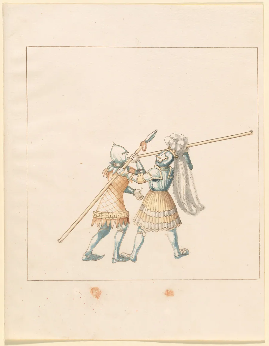 Foot Combat with Spears by German 16th Century