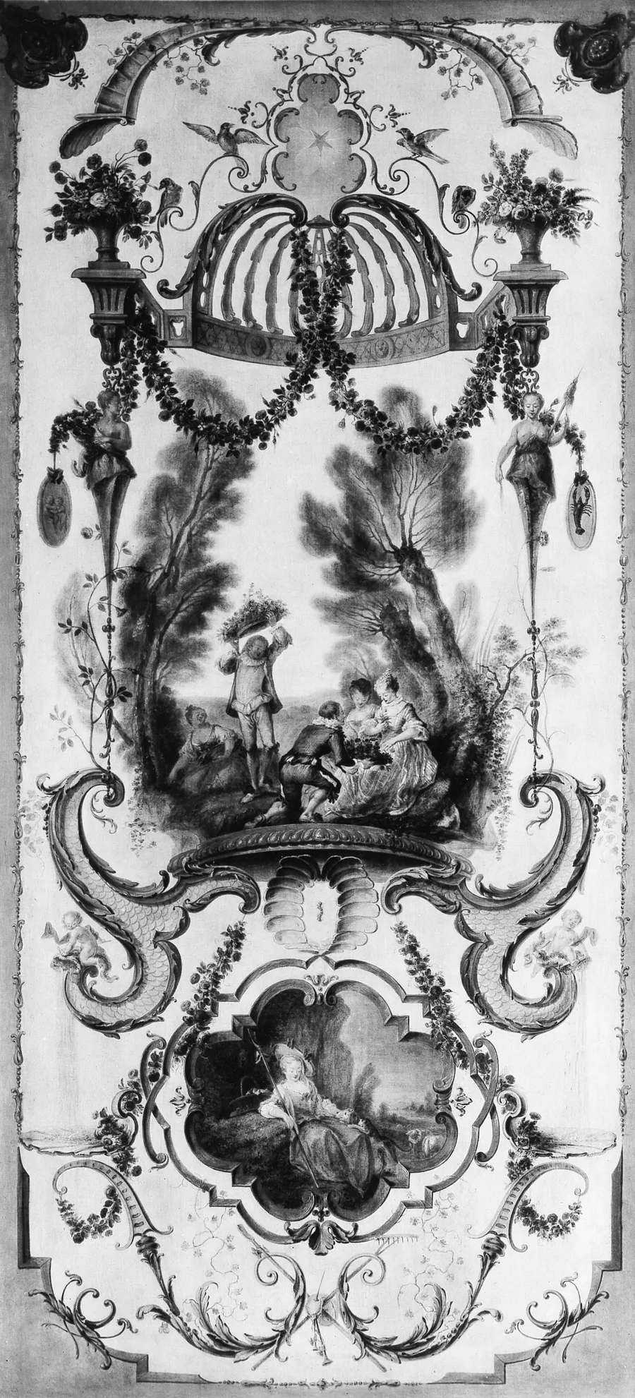 May and June (part of a set illustrating the months of the year) by Antoine Watteau